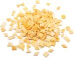 Glass Mosaic Tiles for Art Crafts,4 Shapes Mixed  Stained Glass Pieces,200 Pieces,Square/Rectangle/Diamond/Triangle,Amber Yellow