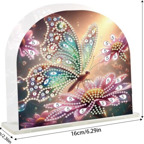Diamond Art Table Napkin Holders Diamond Painting Napkin Holder for Table Gem Art Gem Painting Mosaic Kits for Adults Paint by Numbers Kit for Adults with Special Shaped Drills Butterfly