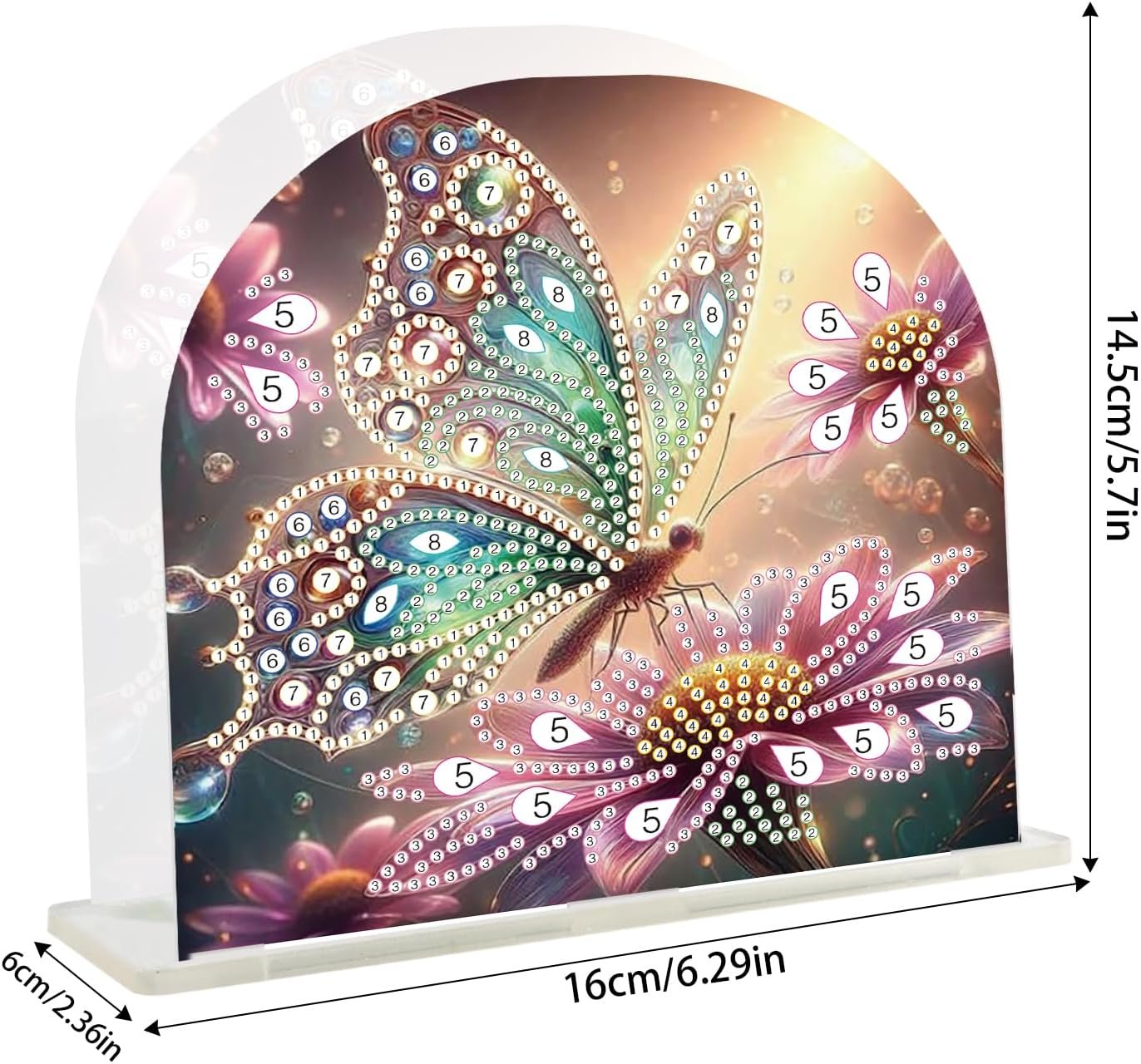 Diamond Art Table Napkin Holders Diamond Painting Napkin Holder for Table Gem Art Gem Painting Mosaic Kits for Adults Paint by Numbers Kit for Adults with Special Shaped Drills Butterfly