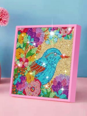 Diamond Art Painting Kits Gems Art Girls with Wooden Frame Crafts Supplies Mosaic Paint Gem by Number Kits Home Office Wall Decoration