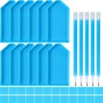 Blue 5D Diamond Art Tools & Accessories - 12-Plastic Trays, 22-Glue Clays, 5-Diamond Pens & DIY Kit Accessories