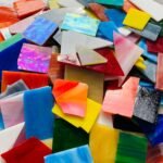 Mosaic Tiles Stained Glass Scraps Sheets for Crafts Bulk, Broken Glass Pieces, Variety of Colors and Shapes, 35oz/1kgs Value Pack
