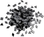 Multi-Color Options,  Glass Mosaic Tiles for Crafts,4 Shapes Mixed Colorful Glass Tiles  Stained Glass Pieces for Mosaic, 200 Pieces,Regular Black