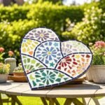 Iridescent Glass Mosaic Tiles for Crafts Bulk,200g Broken Mosaic Glass Pieces for Garden Crafts Kits,DIY Mosaic Art Decor