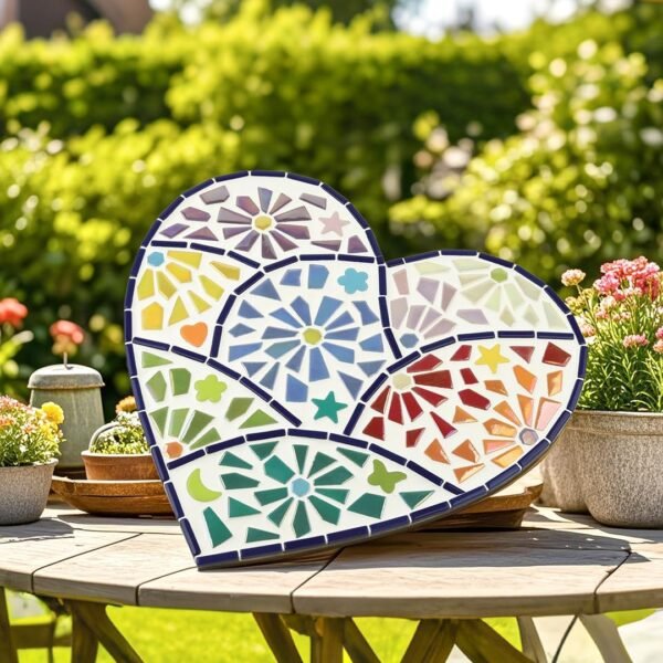 Iridescent Glass Mosaic Tiles for Crafts Bulk,200g Broken Mosaic Glass Pieces for Garden Crafts Kits,DIY Mosaic Art Decor