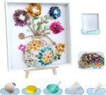 DIY Mosaic Arts Painting Kits with Vase Mosaic Accessories, Handmade Sticker Painting Gem Art Kit for Adults Room or Home Decor