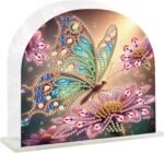 Diamond Art Table Napkin Holders Diamond Painting Napkin Holder for Table Gem Art Gem Painting Mosaic Kits for Adults Paint by Numbers Kit for Adults with Special Shaped Drills Butterfly