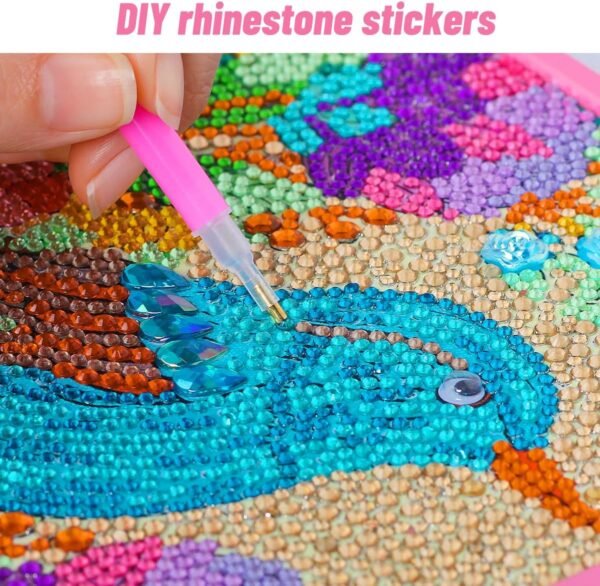 Diamond Art Painting Kits Gems Art Girls with Wooden Frame Crafts Supplies Mosaic Paint Gem by Number Kits Home Office Wall Decoration