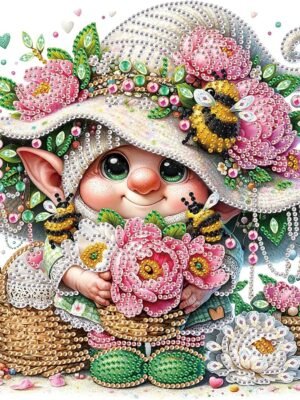 Diamond Painting Art Kit, 5D Diamond Painting Special Shape Drills Diamond Painting Mosaic Making Craft, Suitable for Home Wall Decor Art Handmade DIY Holidays Gift