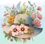 Hat Flower Diamond Art Painting Kits, 5D Special Shape Beginner Crystal Diamond Art Painting for Home Wall Decor Gifts 12×12 inch