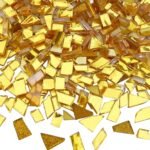 Gold Mixed Irregular Glass Mosaic Tiles for Art Crafts, 9oz Value Pack Mosaic Making Supplies, Glass Mosaic Kits for Adults