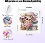 Diamond Painting Art Kit, 5D Diamond Painting Special Shape Drills Diamond Painting Mosaic Making Craft, Suitable for Home Wall Decor Art Handmade DIY Holidays Gift