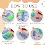 8 Pairs Diamond Painting Earrings Making Kit 5d Hand Mosaic Diamond Art DIY Boho Vintage Dangle Drop Earrings with Tool Gift for Women DIY Lovers Bohemia Jewelry Craft Supplies