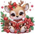 Christmas Diamond Art Painting Kit, 5D DIY Deer, Special Shape Crystal Diamond Partial Diamond Art Painting Mosaic Handicraft, Wall Art Painting For Bedroom, Office, Living Room Wall Decor Gift