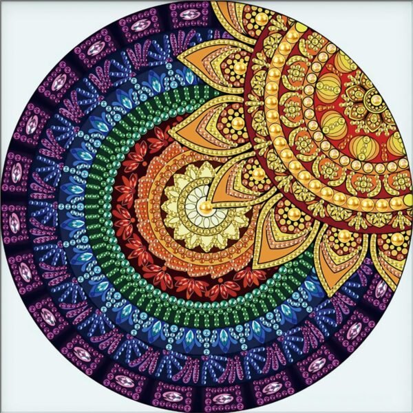 Diamond Art Painting Kit, DIY Mandala 5D Special Shape Crystal Diamond Partial Diamond Art Painting Mosaic Making Craft, Suitable for Home Wall Decor Art Holiday Gift