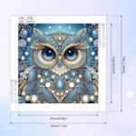 Diamond Painting Art Kit, DIY Owl 5D Diamond Painting Special Shape Drills Diamond Painting Mosaic Making Craft, Suitable for Home Wall Decor Art Gift