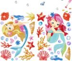 Diamond Art Kits for Kids Adults,DIY Cartoon Mermaid/ 22 Pcs Creative Diamond Art Stickers - Gem Painting Craft Mosaic Stickers by Number Kits (Mermaid/)
