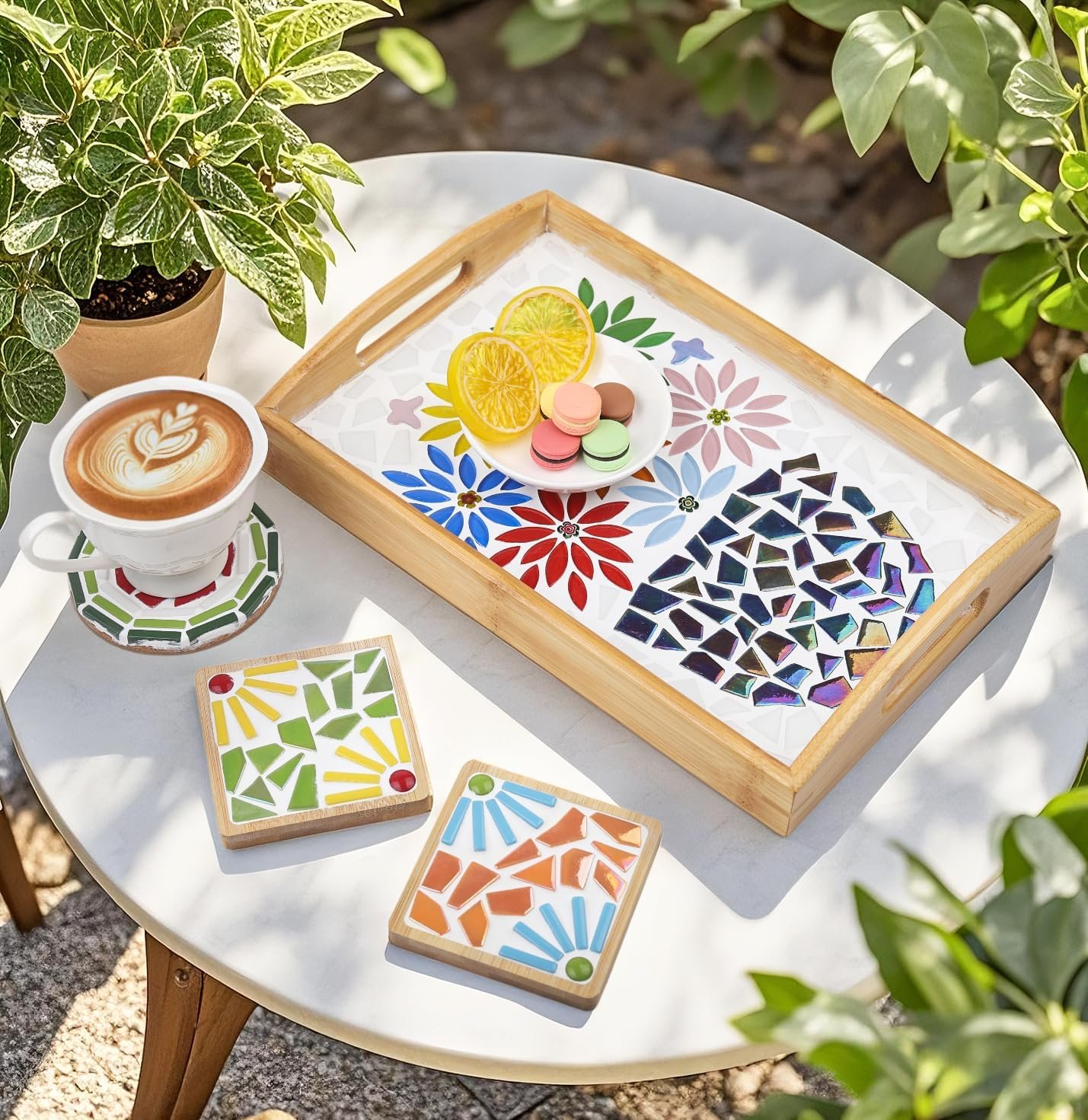 Irregular Glass Mosaic Tiles for Crafts Bulk,200g Broken Mosaic Glass Pieces for Crafts, Perfect for Mosaic Art Crafting Supplies and DIY Mosaic Project