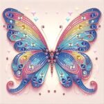 Diamond Art Painting Kit, DIY Colorful Butterfly 5D Special Shape Crystal Diamond Partial Diamond Art Painting Mosaic Making Craft, Suitable for Home Wall Decor Art Holiday Gift