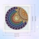 Diamond Art Painting Kit, DIY Mandala 5D Special Shape Crystal Diamond Partial Diamond Art Painting Mosaic Making Craft, Suitable for Home Wall Decor Art Holiday Gift