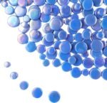 1.1lb Random Round Iridescent Glass Mosaic Tiles, Making Creative Iridescent Glass Mosaic Pieces for DIY Craft,Flowerpots, Vases, Cups, Garden Decor Mosaic Making Supplies… (Blue)
