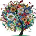 Diamond Art Kits for Adults,5D DIY Full Drill Round Rhinestone Gem Art Crafts Paintings for Gift Home Wall Art Decor 11.8x11.8inch (Tree-2)