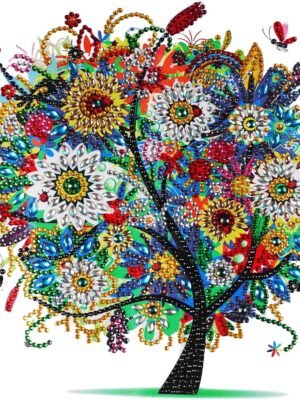 Diamond Art Kits for Adults,5D DIY Full Drill Round Rhinestone Gem Art Crafts Paintings for Gift Home Wall Art Decor 11.8x11.8inch (Tree-2)