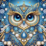Diamond Painting Art Kit, DIY Owl 5D Diamond Painting Special Shape Drills Diamond Painting Mosaic Making Craft, Suitable for Home Wall Decor Art Gift